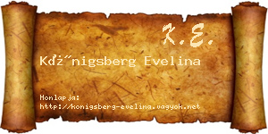 Königsberg Evelina névjegykártya